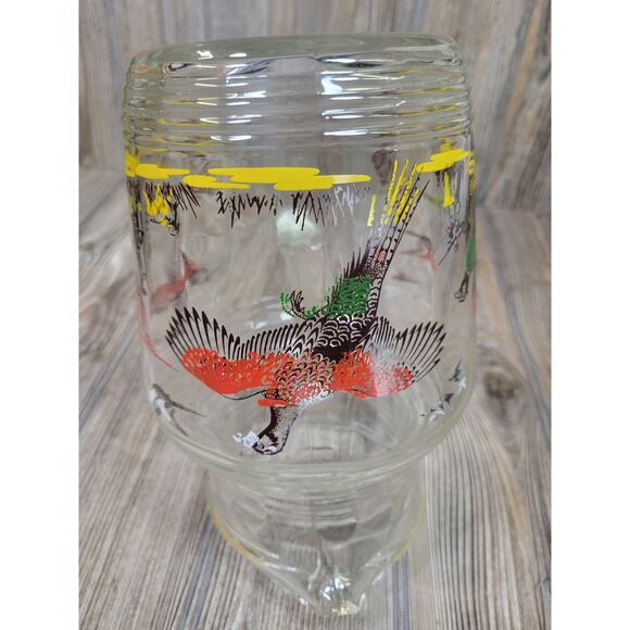 Vintage Pheasant Pitcher, Hazel Atlas Glass 80 oz - Picture 6 of 6